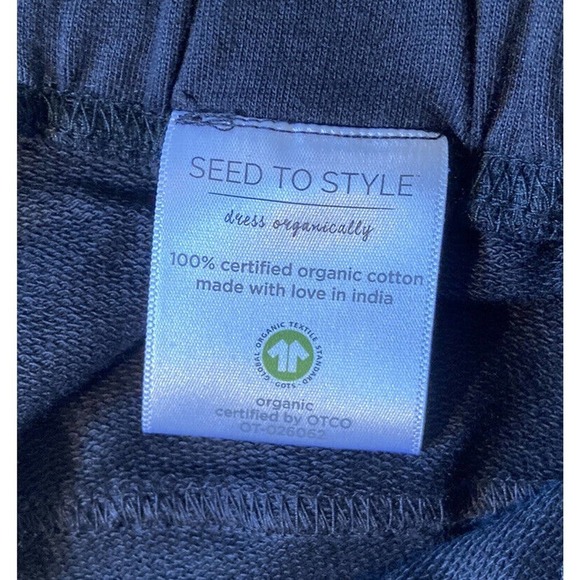 NEW Seed To Style Solid French Terry Pull On Pants Size XL Women’s Black - Picture 4 of 10